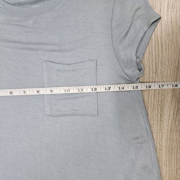 LOU & GREY Womens Blue Gray Solid Shirt Dress Size XS - Picture 5 of 9